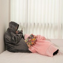 입는 담요 후드 담요 캠핑 후드 집순이 후드 방콕후드담요 캠핑담요 담요옷 이불옷 방콕집순이담요 차박 캠핑 글램핑, 레드