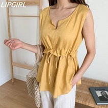 립걸스트링 나시 린넨블라우스