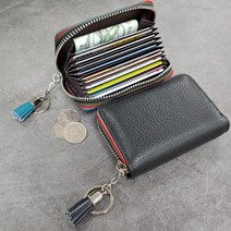[발렌티노여성카드지갑] [자스나로 BRO-3] 아코디언 카드지갑 지퍼 동전 키링 NFC 교통카드 중복인식