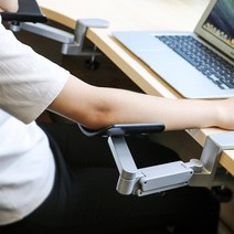 퍼텍 책상 팔걸이 받침대 팔지지대, 1개, 그레이