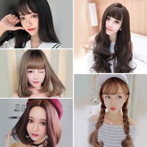 통가발 여자 정수리 긴머리 항암 연습용가발, 10 슈-다크[가발망포함]
