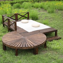 원목 조립식 평상 거실 베란다 실외조경, 사각90x90x40cm