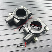 접이식 바이크 오토바이 백미러 2pcs 라운드 10MM 스쿠터 전자 자전거 후면보기 KTM KLX 용 뒷면 볼록 거울, [01] A 1 pair of adapters