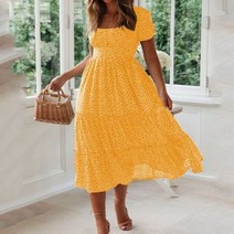 하객룩 결혼식 상견례 트위드 롱 원피스 Vestidos 빈티지 프린트 퍼프 슬리브 여름 비치 스위트 드레스 캐주얼 스퀘어 칼라 플로랄 맥시 축제
