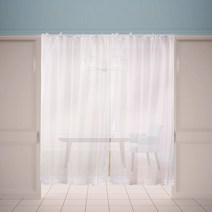 베란다가림막 중문 세탁실 주방 현관 공간분리 커튼 창문 방문 가리개 쉬폰커튼 바란스