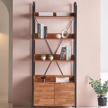 원룸책장 코너책장 낮은책꽂이 A7121 고무나무 도어형 800 1color 오픈 아이방 거, 월넛블랙