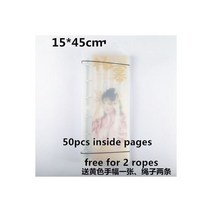 슬로건 바인더 핸드 배너 수납 책 45x15cm 투명 방수 케이팝 응원 앨범, Vertical50pcspages