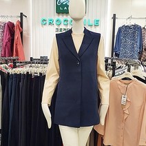 크로커다일레이디 단정하고 멋스러운 모던 롱 베스트 카라조끼 기본 베스트 조끼 뉴코아 인천점