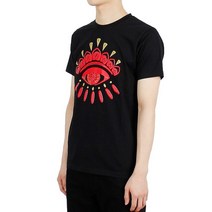 겐조 20 S/S 남성 레드 빅아이 프린팅 반팔블랙 5TS067 4W5 99