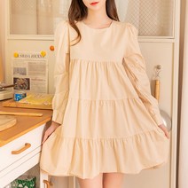 클로랑 소유 미니 캉캉 원피스 화이트 베이지 블랙진행 - (봄 가을 겨울-긴팔)///(여름-반팔)
