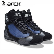 바이크 오토바이부츠 바이크부츠 용품 오토바이 부츠 ARCX 레이싱 신발 암소 가죽 스트리트 초퍼 모토크로스 보타스 모토 슈즈, [02] 파란