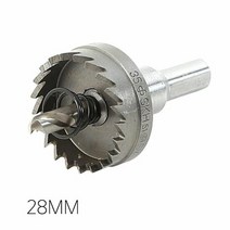 세양 홀쏘 홀커터 28MM 천공깊이 8mm 철판 합판 함석, 단품