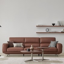 한샘 하이 브리오 이태리 천연가죽 4인용 소파, 라이트 그레이(A)