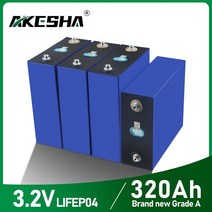 3.2V LiFePO4 배터리 320Ah 충전식 리튬 철 인산염 팩 24V 48V 96V 지게차 RV 발전소 용, 04 16PCS