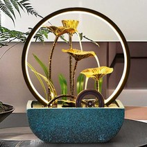 풍수 물레방아가습기 집들이 선물 자연가습 실내분수, 타입3 아이보리