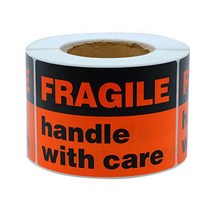 Hybsk 2”x3” Handle With Care Fragile Stickers Adhesive Label 300 Per Roll, 1