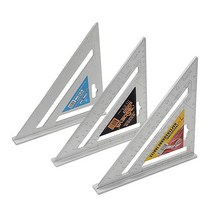 목공용 알루미늄 삼각자 각도자 연귀자 스퀘어 마구리 도메가다 7인치 중형 인치 측정방식