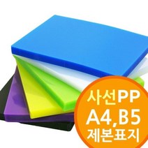 사선무늬/투명칼라 PP/PVC 제본표지 택1, B5녹색(W051740)