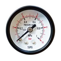 빠른출고 삼성계기 일반 압력계 D타입 40파이 측정공구 센서 수도배관 가스배관 소방배관, /40파이 10bar/