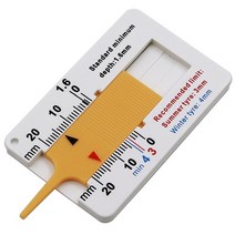코팅두께게이지 피막두께 게이지 호환 측정 도구 측정 용품 0-20mm 표시기 금속 가공 자동 자동차 타이어 읽기 깊이계 깊이 페이지 오토바이, 노란색