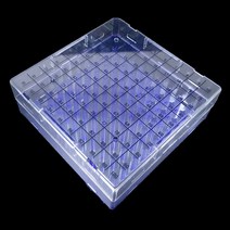 바오바론 클라이오 박스 25홀 81홀 100홀 cryo box 연구 실험 과학 교구 마이크로튜브 바이알 보관 상자 투명스티커 증정