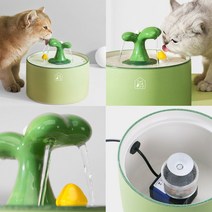 말썽쟁이여름 강아지 고양이 음수대 자동 급수기 세라믹 새싹 정수기 음수기 1.5L, 새싹 정수기 1.5L