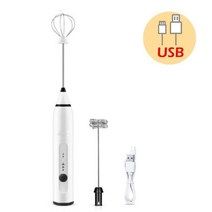 베이킹핸드믹서 교반 미니 전동 무선 머랭 소형 가정용 거품기 음식 푸드 믹싱기 USB 충전식 전기 계란 거, 03 1setWhite