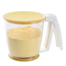 Handle Press Cup Shape Flour Sifter Baking Icing Sugar Powder Strainer Sieve FilterLid Kitchen Tool Kitchen Gadget