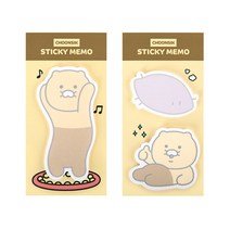 카카오프렌즈 춘식이 형태 점착 메모지 캐릭터 메세지 롱 고구마 포스트잇 귀여운