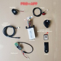 전동 킥보드 2발 10인치 접이식 휴대용 성인 대리기사 컨트롤러 브레이크 및 앱이있는 블루투스 led 디스플레이 용 8.5in 350w 36v 15a 전기 스쿠터 컨트롤러 보드, 1-하얀