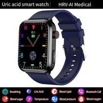 스마트워치 등산시계 러닝시계 마라톤시계 남자 ECG + PPG 혈중 지질 요산 블루투스 통, 블루