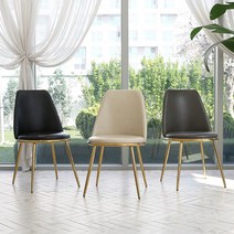 지엠퍼니처 인테리어 의자 골드 베스트 콜렉션, 22. 리체 골드 DC (블랙), 1개