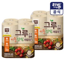 [삼정펄프] 그루 무표백 UKP 키친타월 230매 4롤X2팩(총1 840매), 그루 키친타월 230매 4롤X2팩