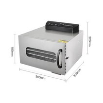 6쟁반 식품 건조기 과일 공기 말린 기계 탈수 야채 허브 육류 스테인레스 스틸, 01 Z63_02 EU_02 220V