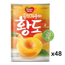 동원 지중해 황도 통조림, 410g, 48개