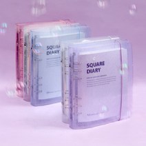 6공 다이어리 커버 속지 포함 A6 투명 다꾸 육공 다이어리 꾸미기 대학생 수험생 선물 화이트 퍼플 투명 핑크 블루, A6와이드베이직리필속지, 속지만추가