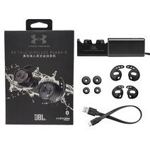 오토바이 블루투스 헬멧 이어폰JBL UA 플래시 X 무선 이어폰 블루투스 5.0 스포츠 방수 헤드폰 TWS 헤드셋, 01 Black