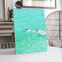 안나의방 감성액자시리즈 바다액자시리즈 해변액자 모던액자 수영 여름 청량 카페인테리어 캔버스액자 펜션인테리어, 05 스노우쿨링