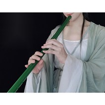 초나라 중국 한국 전통 국악 악기 단소 배우기 사물놀이 태평소 피리 퉁소 나발 대나무, 그린 F조(엄지용 뒷구멍 포함)