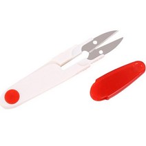 PK글로벌 스테인레스 커팅 가위 십자수 수선 휴대용 미니 쪽가위, 1개입, 레드