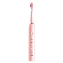가성비USB 충전 스마트 소닉 치아 화이트닝 칫솔 IPX7 방수, 03 분홍색
