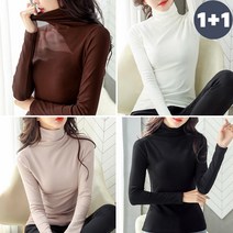 [1+1] S M L XL 2XL 기모안감 목폴라 부드러운촉감 슬림핏 터들넥티셔츠
