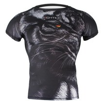 fteif mma black roaring tiger tight camouflage Fighting boxing jerseys 호랑이 무에타이 의류 rashguard jiu jit