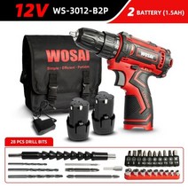 뿌레카 쁘레카 해머 전동 전기 드릴 WOSAI 12V 최대 스크루 드라이버 미니 전원, 협력사, 12V WS-3012-B2P, 유럽 ​​연합
