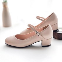 가이아슈 국내생산 빅사이즈 발편한 여성 메리제인 스트랩 펌프스 여성구두