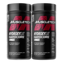 USKORNET Hardcore Weight Loss 미국 판매량 1위브랜드 체중감량 에너지대사 부스터 신진대사 촉진 집중력 향상 헬스 보충제 열원성 지방버너 100정 x 2팩, 하드코어, 2개