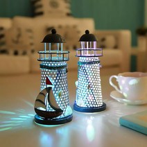 한소픈 여름소품 LED 등대 무드등 여름디스플레이 테마소품 여름인테리어 돛단배 갈매기, A타입-큰배