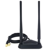 무선 라우터 허브 네트워크 전산 장비 2.4G/5G 듀얼 주파수 연장 케이블 안테나 와이파이 라우터 무선 네트, black