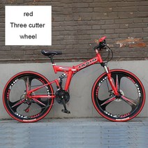 성인자전거 세발 어른 삼륜 3발 산악 자전거 로드 바이크 접이식 가, 4.red - 26 - 21