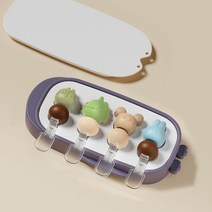 한타오 캐릭터 실리콘 수제 아이스크림 몰드 캔디 초콜릿 트몰드 4종 세트, 퍼플